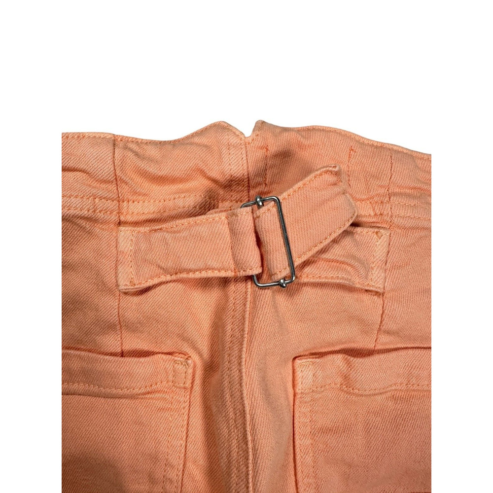 Pilcro Anthropologie The Kit High Rise Crop Wide Leg Pants 26 Coral Casual Peach - Picture 7 of 12